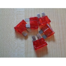 (Ref FB007) 5 x Professional quality automotive blade fuse 10amp Red fuses Caravan Motorhome